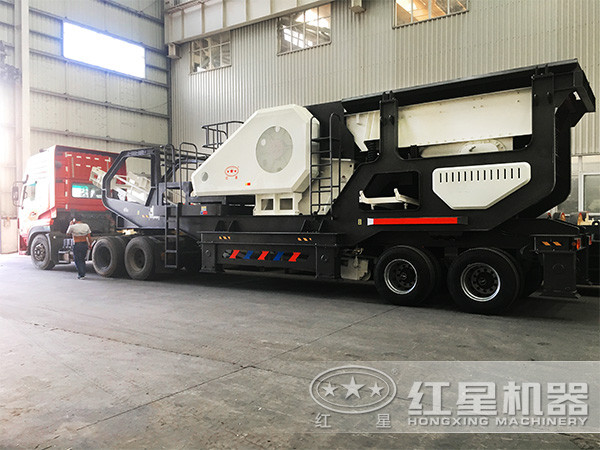 红星可移动的大型碎石子机发货图 可移动的大型碎石子机