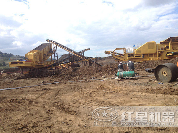 新型车载移动式碎石机处理建筑垃圾现场 新型车载移动式碎石机处理建筑垃圾现场